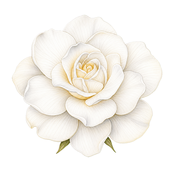 Gardenia flower for a DigiBouquet