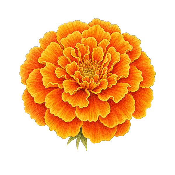 Marigold flower for a DigiBouquet