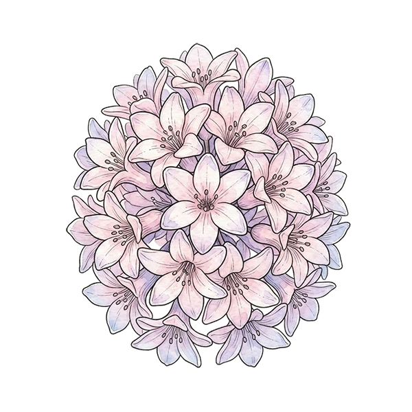 Little Strength Bouquet DigiBouquet template Hyacinth flower